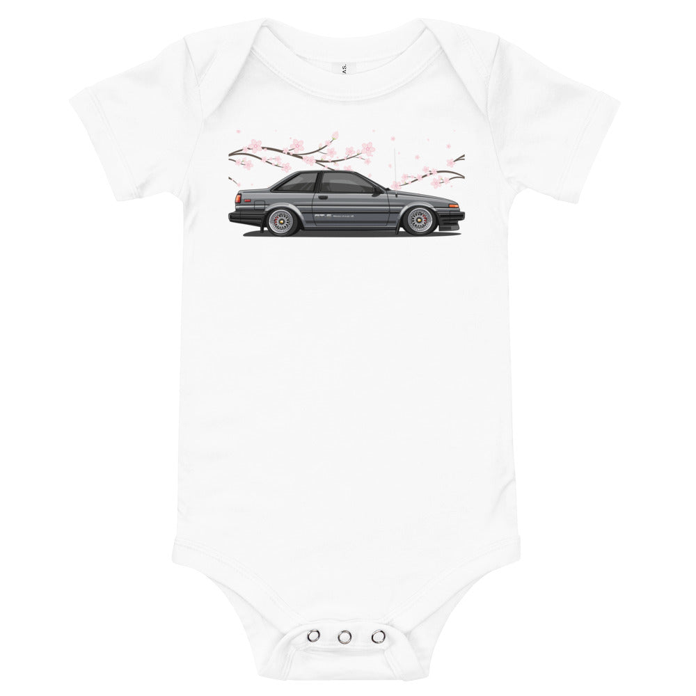 JDM Hachiroku AE86 Levin Cherry Blossom Coupe Baby Onesie