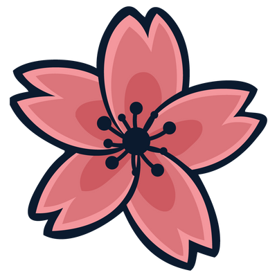 Sakura Blossom Design Favicon
