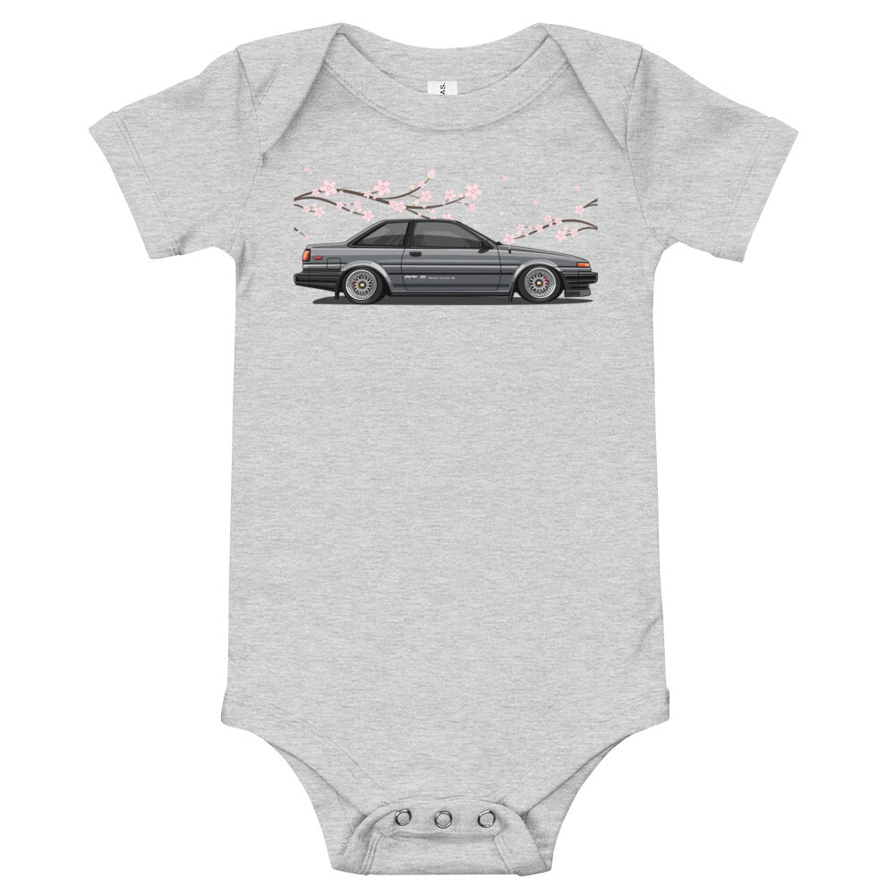 JDM Hachiroku AE86 Levin Cherry Blossom Coupe Baby Onesie