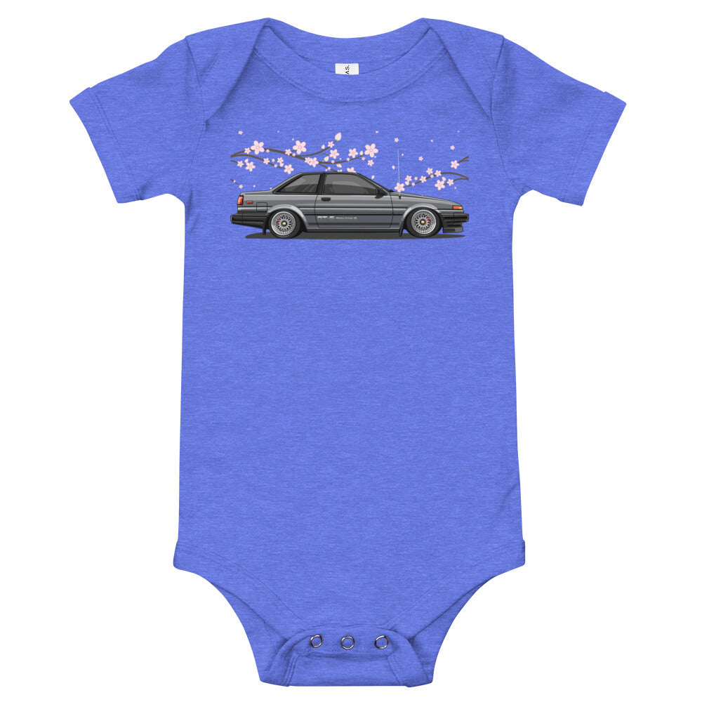 JDM Hachiroku AE86 Levin Cherry Blossom Coupe Baby Onesie
