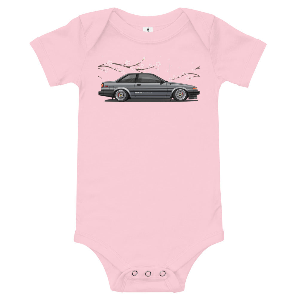 JDM Hachiroku AE86 Levin Cherry Blossom Coupe Baby Onesie
